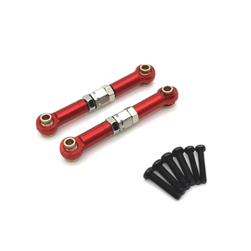 Kompatibel Mit MJX 14209 14210 1/14 Fernbedienungsauto-Upgrade-Teile Ersatzzubehör Metall-Vorderlenkstangenverbindungen RC Autozubehör(Red) von MGHGFYTAS