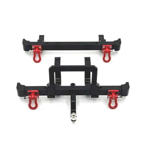 Kompatibel Mit MN 1/12 RC-Automodifikation, Ersatz-Upgrade, Ersatzteile, Zubehör, Metall, Vordere Und Hintere Stoßstange RC-Autostoßstange(Black,1set) von MGHGFYTAS