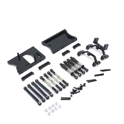 Kompatibel Mit MN D90 D91 1/12 RC Auto-Tuning-Teile Metall Für Chassis Zugstangen Servo Feste Halterung Stoßdämpfer RC Auto Zubehör(Black) von MGHGFYTAS