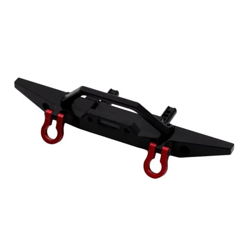 Kompatibel Mit MN Für MN128 1/10 RC Crawler Car Upgrade Modifikationsteile Zubehör Metall Front- Und Heckstoßstange Mit Abschlepphaken RC-Autostoßstange(Black,Rear) von MGHGFYTAS