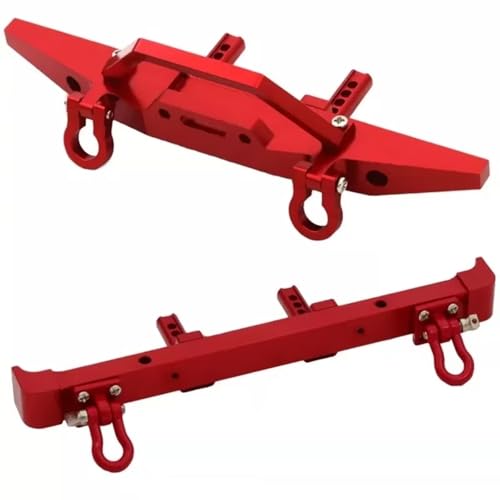 Kompatibel Mit MN Für MN128 1/12 RC-Auto-Upgrade-Modifikationsteile, Zubehör, Metall, Vorderer Und Hinterer Stoßfängerschutz RC-Autostoßstange(Red) von MGHGFYTAS