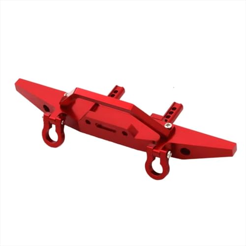 Kompatibel Mit MN Für MN128 Für Wrangler 1/12 RC-Autoteile, Upgrade-Teile, Zubehör, Metall-Frontstoßstangenschutz RC-Autostoßstange(Red) von MGHGFYTAS