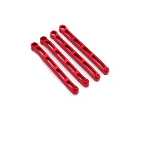 Kompatibel Mit MN Für MN78 Für MN82 1/12 RC-Auto-Upgrade-Ersatzteile Metall Für Chassis-Befestigungsstange Aufhängungsgestänge RC-Pleuelstange(Red,MN82) von MGHGFYTAS