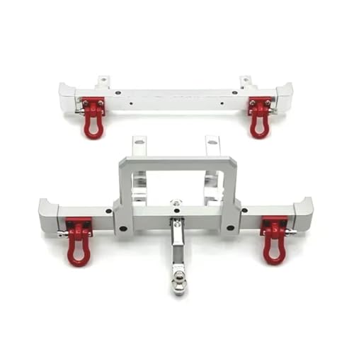 Kompatibel Mit MN Für MN82 LC79 1/12 RC-Auto-Upgrade-Modifikationsteile, Zubehör, Metall-Stoßstangenschutz Vorne Und Hinten RC-Autostoßstange(Silver,1set) von MGHGFYTAS