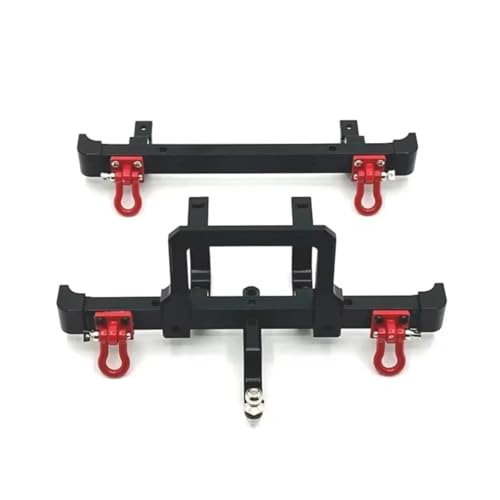 Kompatibel Mit MN Für MN82 LC79 1/12 RC-Auto-Upgrade-Modifikationszubehörteile Metall-Front- Und Heckstoßstange RC-Autostoßstange(Black) von MGHGFYTAS