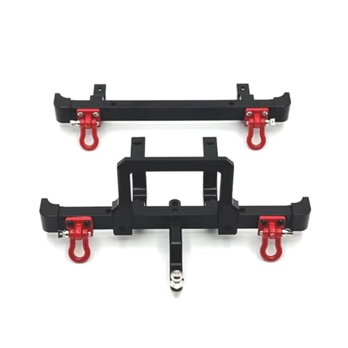 Kompatibel Mit MN Für MN82 LC79 1/12 RC-Auto-Upgrade-Modifikationszubehörteile Metall-Stoßstangenschutz Vorne Hinten RC-Autostoßstange(Black) von MGHGFYTAS