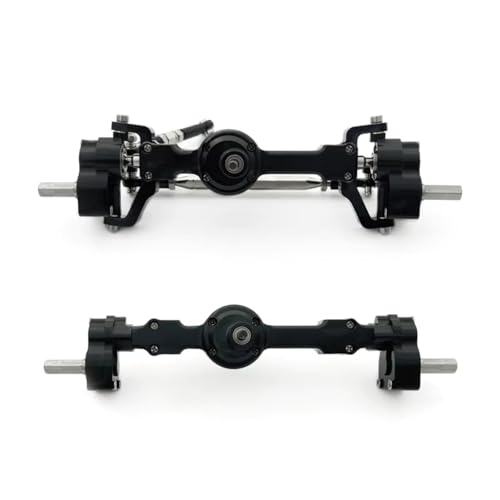 Kompatibel Mit MN Für MN99S Für MN98 D90 D91 D99 D99S MN90 1/12 RC-Autos Upgrades Teile CNC Metall Vorne Hinten Portalachse RC Autozubehör(Black) von MGHGFYTAS