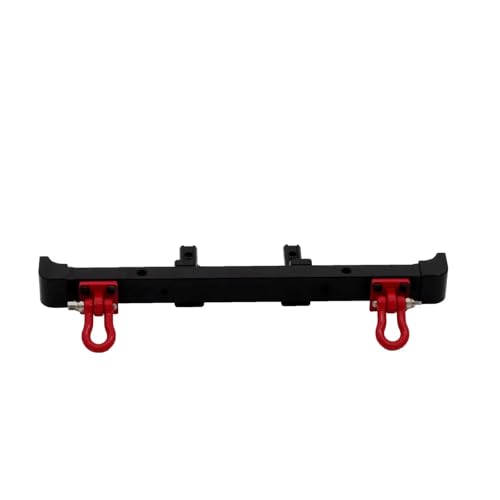 Kompatibel Mit MN128 1/10 RC Crawler Car Upgrade Modifikationsteile Zubehör Metall Front- Und Heckstoßstange Mit Abschlepphaken RC-Autostoßstange(Black,Rear) von MGHGFYTAS
