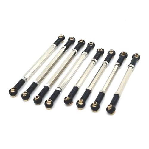 Kompatibel Mit MN128 MN86 MN86S MN86K MN86KS Für MN G500 1/12 RC-Autozubehörteile Metallverbindungs-Zugstangen-Verbindungssatz RC-Pleuelstange(Black) von MGHGFYTAS