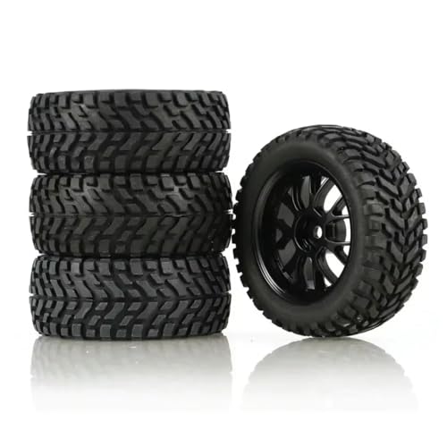 Kompatibel Mit MN99S Für HSP Für HPI Für Wltoys 144001 RC-Auto-Upgrade-Teile, 4 Stück, 75 Mm Gummi Für Rallye-Offroad-Felgenreifen, Sechskant RC Autozubehör von MGHGFYTAS