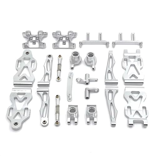 Kompatibel Mit SCY 16101 16102 16106 Für JJRC Q141 Q117 1/16 RC-Auto, Metall-Upgrade-Teilesatz, Lenkbecher Für Vorder- Und Hinterarm RC Auto Zubehör(White) von MGHGFYTAS