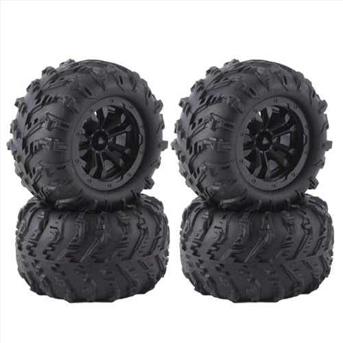 Kompatibel Mit SCY 16101 PRO 16102 1/16 RC Monster Truck Autos Upgrade-Teile 4PCS 12mmHex Skidproof Gummireifen Rad 6034 RC Autozubehör von MGHGFYTAS
