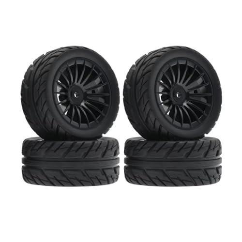 Kompatibel Mit SG1603 Für SG1604 Für SG1605 Für UDIRC UD1601 UD1602 UD1603 UD1604 1/16 RC-Auto-Upgrade-Teile, 4 Stück, 50 Mm Reifen, Rad RC Autozubehör(Black) von MGHGFYTAS
