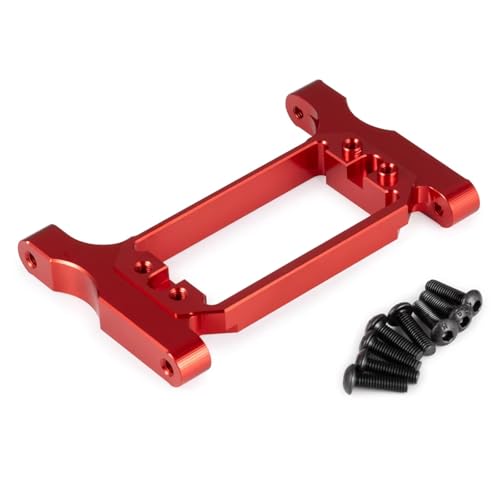 Kompatibel Mit TRX-4 1/10 RC Crawler Cars Upgrades Teile Zubehör Aluminiumlegierung Frontquerträger Servohalterung Ständer RC Autozubehör(Red) von MGHGFYTAS