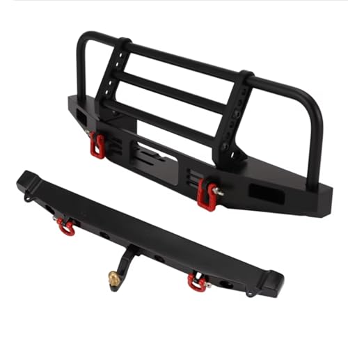 Kompatibel Mit TRX-4 Für Axial Für SCX10 1/10 RC Crawler Car Upgrade-Teile Metall Vorne Hinten Stoßstange Mit Licht RC-Autostoßstange von MGHGFYTAS