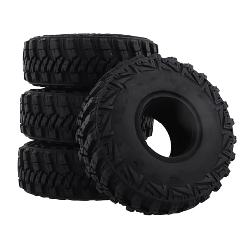 Kompatibel Mit TRX-4 Für Axial Für SCX10 90046 1/10 RC Crawler Car 4 Stück 120 X 44 Mm Weichgummireifen 1,9 Zoll Rad Für Fels Für Geländereifen RC-Autoteile von MGHGFYTAS