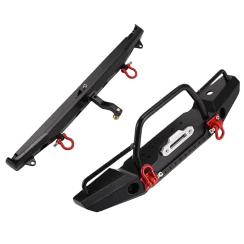 Kompatibel Mit TRX-4 Für Axial Für SCX10 90046 90047 1/10 RC Crawler Autoteile Metall Vorne Hinten Antikollisionsstoßstange Mit Licht RC-Autostoßstange von MGHGFYTAS