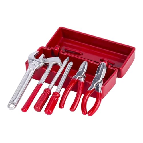Kompatibel Mit TRX4 Für SCX10 Für WPL D12 Für MN99S D90 ZP1001 1/12 RC-Autoteile Für Mini Für Hammerschlüsselzange Schraubendreher-Werkzeugkasten RC-Autoteile(Red) von MGHGFYTAS