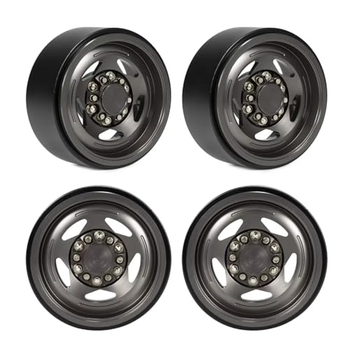 Kompatibel Mit TRX4 Für SCX10 TF2 D90 EX86190 Emo 1/10 1/8 RC Crawler Autoteile 73 G/Stück 1,9 Zoll Beadlock-Felgen Mit Maßstabsgetreuer Hardware RC-Autoteile(Gray) von MGHGFYTAS