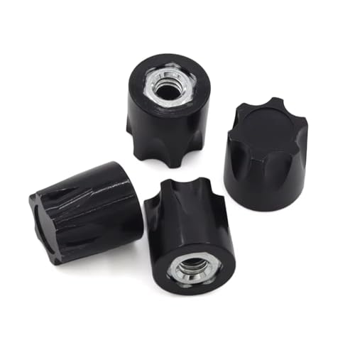 Kompatibel Mit TRX4 Für TRX6 Für Slash D90 D110 Für SCX10 Für Tamiya 1/10 RC Crawler Drift Cars, Teile, 4 Stück, CNC M4-Mutter, Felgenkappe RC Autozubehör(Black) von MGHGFYTAS