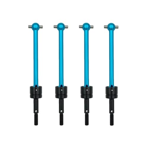 Kompatibel Mit Tamiya DT03 Für TT-02B RC-Autos, Upgrades, Teile, Zubehör, 4 Stück, Metall, Für Universal-Antriebswelle CVD 64 Mm RC Autozubehör(Blue) von MGHGFYTAS