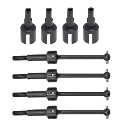 Kompatibel Mit Tamiya Für TT01 Für TT02 1/10 RC-Autoteile, 8-teiliges Metall-Antriebswellen-CVD Und Getriebegelenkbecher, Differentialbecher RC Auto Zubehör von MGHGFYTAS