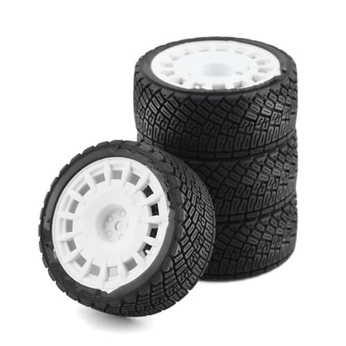 Kompatibel Mit Tamiya Für TT01 Für TT02 XV01 TA06 PTG-2 Für HPI WR8 Für HSP 1/10 RC-Autoteile Für Rennreifen Auf Straßenreifen RC Autozubehör(White) von MGHGFYTAS