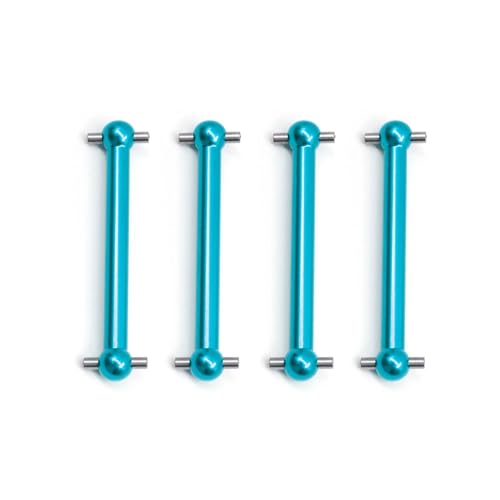 Kompatibel Mit Tamiya Für TT02B 1/10 RC Car Upgrades Teile 4 Stück Metall Für Universal-Antriebswelle Antriebswelle CVD Dogbone RC Auto Zubehör(Blue) von MGHGFYTAS