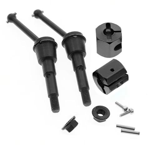 Kompatibel Mit Tamiya SW01 4WD 1/24 RC Auto Monster Truck Upgrade Teile 2 Stück Metall Antriebswelle CVD Und Adapter Mutter Set RC Auto Zubehör von MGHGFYTAS