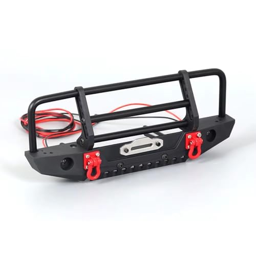 Kompatibel Mit Trax Für Trx4 Für Defender Für Axial Für SCX10 90046 90047 1/10 RC Crawler Autoteile Metall-Frontstoßstange Mit Licht RC-Autostoßstange von MGHGFYTAS