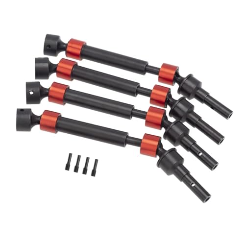 Kompatibel Mit Traxxas Für E-Revo 2.0 Für VXL 86086-4 1/10 RC-Auto-Upgrade-Teile, 4-teilige Stahl-CVD-Antriebswelle Vorne Hinten, Keilwelle 8650 8652 RC Autozubehör(Red) von MGHGFYTAS
