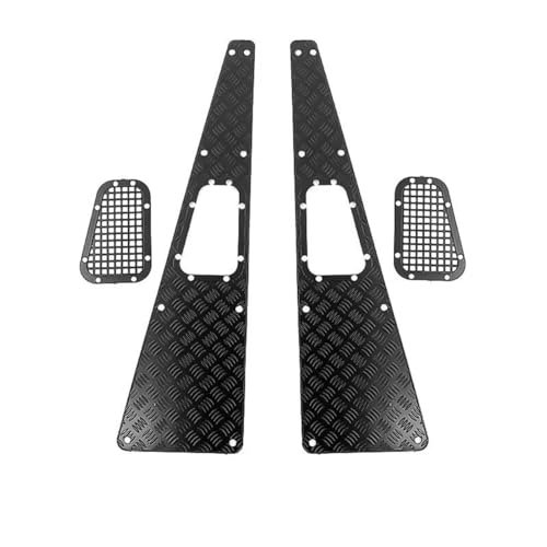 Kompatibel Mit Traxxas Für TRX4 Für Defender 1/10 RC-Upgrade-Teile Zubehör Metall-Anti-Rutsch-Platte Ansauggitter RC Auto Zubehör(Black) von MGHGFYTAS