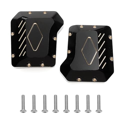 Kompatibel Mit Traxxas Für TRX4 Für TRX6 1/10 RC Crawler Car Upgrades Teile 2 Stück Messing Diff Cover Vordere Hinterachse Gehäuseabdeckung RC Autozubehör von MGHGFYTAS