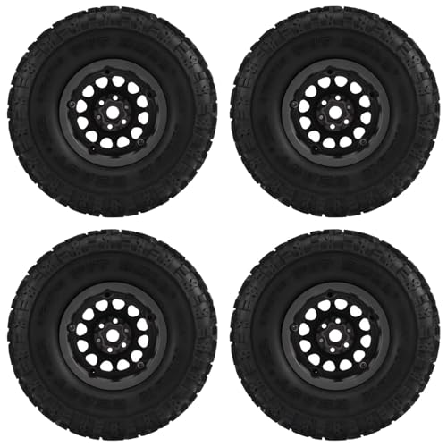 Kompatibel Mit Traxxas Für TRX4 Für TRX6 Für Achse Für SCX10 1/10 RC Crawler Car 4-teiliges Metall 2.2 Beadlock-Felgenreifen-Set RC Auto Zubehör von MGHGFYTAS