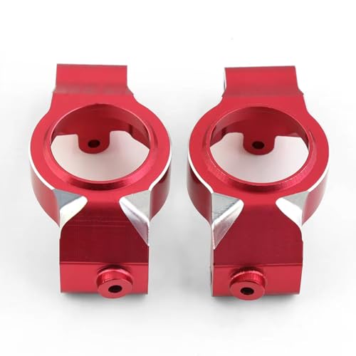 Kompatibel Mit Traxxas Für X-Maxx 1/5 RC Monster Truck Upgrade-Teile Zubehör 2 Stück Metall-Vorderachs-C-Hubs RC Auto Zubehör(Red) von MGHGFYTAS