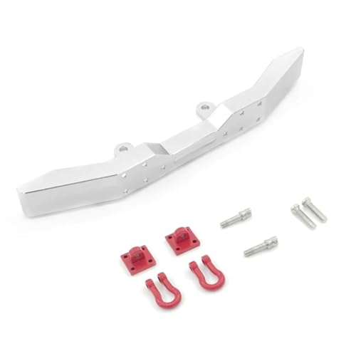 Kompatibel Mit WPL B14 B24 B16 B36 Q60 Q61 Q62 1/16 RC-Auto-Upgrade-Teile Zubehör Metall-Frontstoßstange Mit Abschlepphaken RC-Autostoßstange(Silver) von MGHGFYTAS