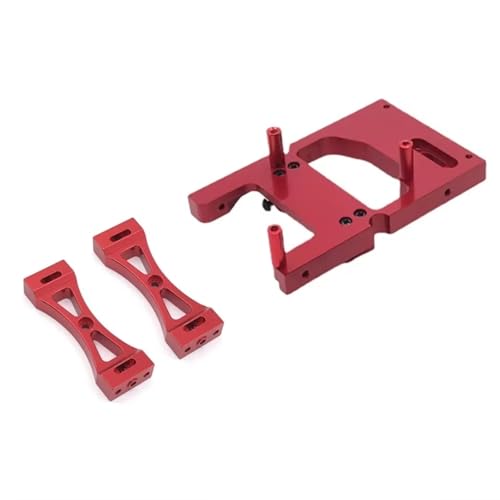 Kompatibel Mit WPL C14 C24 B14 B24 Für MN Für MN99S RC-Auto-Upgrades Teile Zubehör Metall-Servohalterung Strahl Querträger-Set RC Auto Zubehör(Red) von MGHGFYTAS