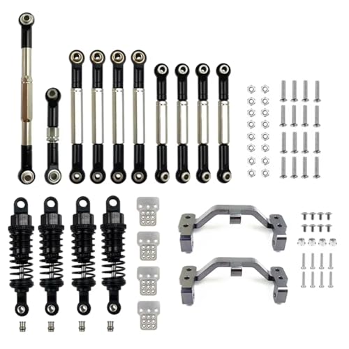 Kompatibel Mit WPL C14 C24 C24-1 1/16 RC Auto Upgrade Teile Lenkstange Aus Metall Zugstangenhalterung Für Sitzstoßdämpfer-Set RC Auto Zubehör von MGHGFYTAS