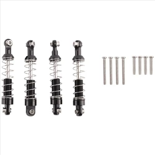 Kompatibel Mit WPL C14 C24 C34 Für MN D90 D91 D96 D99 D99S MN90 Für MN99S RC-Auto-Upgrade-Teile, 4 Stück Metall-Stoßdämpfer RC Autozubehör(Black) von MGHGFYTAS