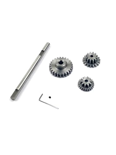 Kompatibel Mit WPL D12 1/10 RC-Auto-Upgrade-Teilezubehör Metallgetriebe Mit D-Achsen-Getriebe Stahlzahnradsatz RC Auto Zubehör von MGHGFYTAS