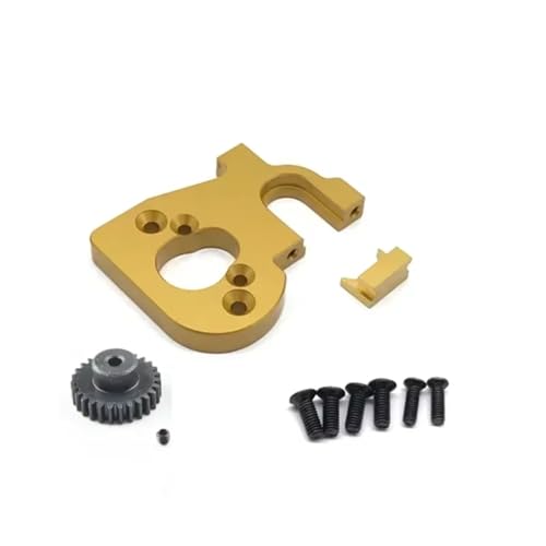 Kompatibel Mit Wltoys 144001 124019 124018 Fernbedienungsautos, Upgrade-Teile, Modifikationszubehör, Halterung, Motorgetriebe RC Autozubehör(Yellow) von MGHGFYTAS