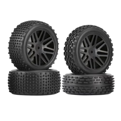 Kompatibel Mit Wltoys 144001 124019 12428 Für HSP 1/10 1/12 1/14 RC Off Road Für Buggy-Auto-Upgrades Teile 4 Stück 86 Mm Reifen Radreifen RC Autozubehör(Black) von MGHGFYTAS