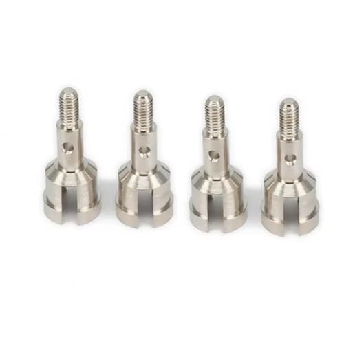 Kompatibel Mit Wltoys A959 A969 A979 1/18 RC-Modellauto-Upgrade-Teile, Ersatzzubehör, 4-teilige Metallradachsenwelle RC Autozubehör(Silver) von MGHGFYTAS