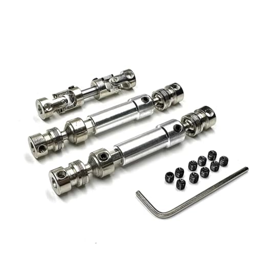 MGHGFYTAS Für MN Für MN128 MN86 MN86S MN86K MN86KS G500 1/12 3 Stücke Metall Antriebswelle CVD Antriebswelle RC Auto Upgrade Teile Zubehör RC Auto Zubehör(Silver) von MGHGFYTAS