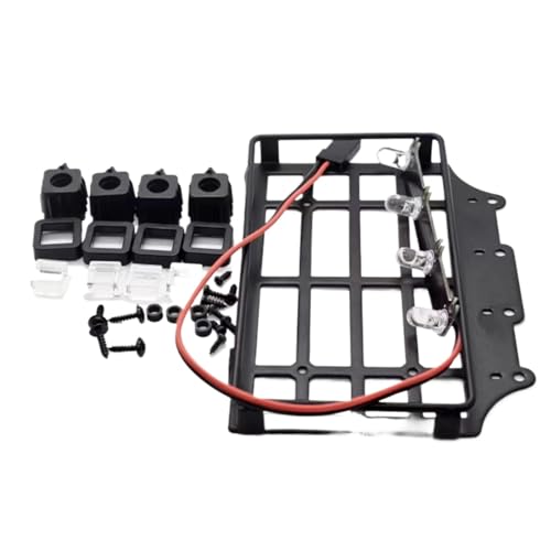 MGHGFYTAS Für MN Für MN82 LC79 1/12 Metall Gepäck Träger Dach Rack Mit Licht RC Auto Upgrade Teile Zubehör RC Auto Zubehör(Size1) von MGHGFYTAS
