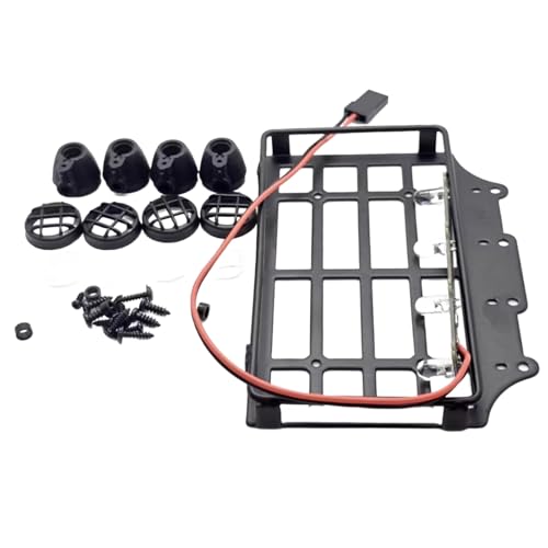 MGHGFYTAS Für MN Für MN82 LC79 1/12 Metall Gepäck Träger Dach Rack Mit Licht RC Auto Upgrade Teile Zubehör RC Auto Zubehör(Size2) von MGHGFYTAS