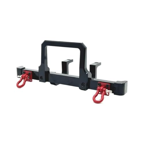 MGHGFYTAS Für MN82 LC79 1/12 Metall Vorne Stoßstange Hinten Mit Tow Haken Dekoration RC Auto Upgrade Teile Zubehör RC Auto Zubehör(Black,Front) von MGHGFYTAS