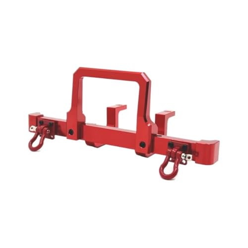 MGHGFYTAS Für MN82 LC79 1/12 Metall Vorne Stoßstange Hinten Mit Tow Haken Dekoration RC Auto Upgrade Teile Zubehör RC Auto Zubehör(Red,Front) von MGHGFYTAS