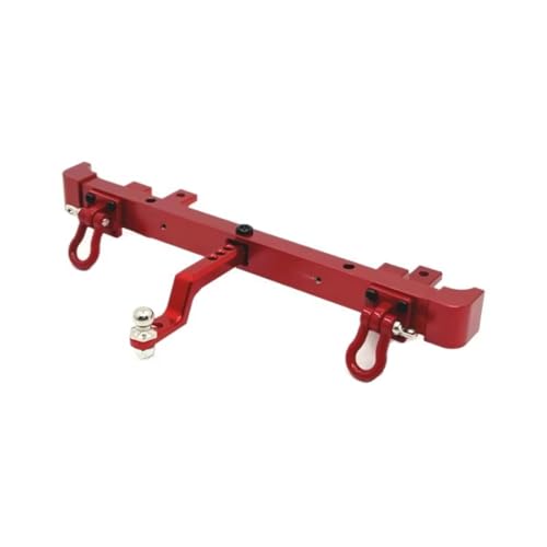 MGHGFYTAS Für MN82 LC79 1/12 Metall Vorne Stoßstange Hinten Mit Tow Haken Dekoration RC Auto Upgrade Teile Zubehör RC Auto Zubehör(Red,Rear) von MGHGFYTAS