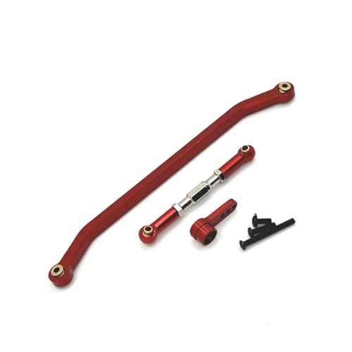 MGHGFYTAS Für Mn128 Mn86 G500 1/12 Scal Für Modell Upgrade Teile Fernbedienung Rc Crawler Auto Lenkgestänge Lenkarm Metall Zubehör RC Auto Zubehör(Red) von MGHGFYTAS